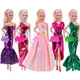 Barbies Puppe Kleidung Abend Grown Prinzessin Rock Pailletten Lange Kleider Geeignet Für 11 8 zoll