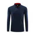 Plus Size Men's Golf Wear Breathable Long Sleeve Polo Shirts Fashion Blouse 2023 Crossfit Tennis Gym