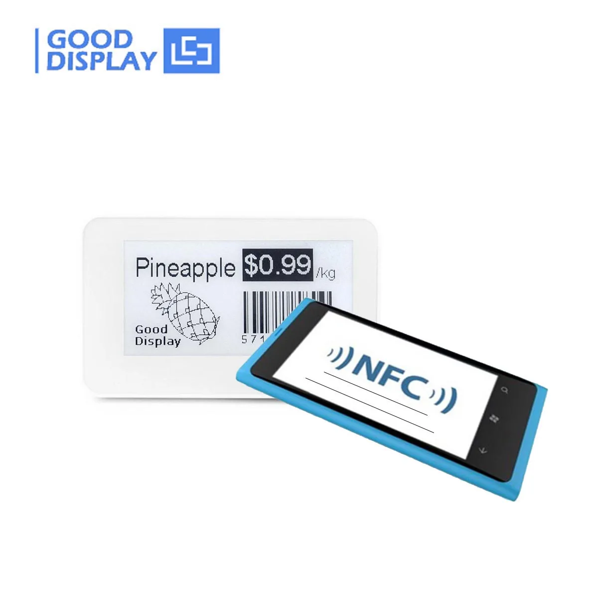 2,13 Zoll kabelloses, passives NFC-betriebenes E-Paper-Display, E-Ink-ESL-Tag, keine Batterie erforderlich, E-Commerce-Produkt Image