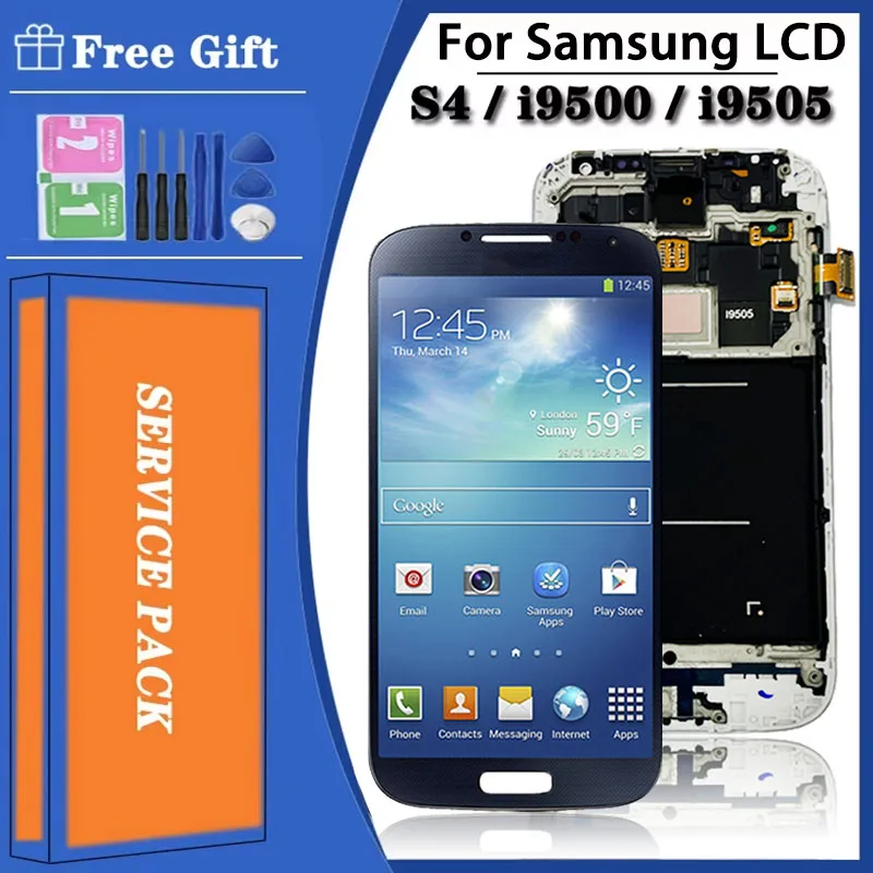 5,0 "Super AMOLED S4 LCD Für Samsung S4 GT-i9505 i9500 i9505 i545 i337 LCD Display Touchscreen Digitizer ersatz Image