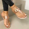 Frauen Hausschuhe Clip Toe Flache Sandalen Sommer T Gebunden Damen Schuhe Strand Casual Frau Flip-Flops Mode Weibliche PU Leder Schuhe