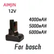 For bosch 4000-6000MAH 12V Li-ion Rechargeable Battery Pack Replace for BOSCH Cordless Electric