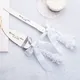 Personalized Stainless Steel Cake Knife Spatula Set Wedding Cake Shovel Cutter With Gift Box