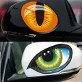2Pcs 3D Divertente Riflettenti Occhi di Gatto Verde Adesivi Per Auto Camion Testa Del Motore Specchietto retrovisore per Porte E Finestre Decal Grafica