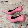 Eiyken Sexy Grün Dünne High Heels Pumps Frauen Spitz Slip Auf Schuhe Elegante Prom Hochzeit Stripper Damen Sandalen