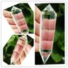24 seite natürliche klare quarz kristall dot zauberstab ist doppel beendet in gitter stil
