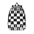 Männer Frauen Rucksack große Kapazität Schul rucksack für Schüler schwarz und weiß Schachbrett