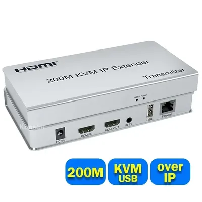 200m hdmi kvm extender über ip rj45 cat5e/6 1080p hdmi usb kvm ethernet extender eins zu viele per netzwerk schalter für pc dvr loptop