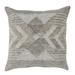 HomeRoots 22" X 22" Gray Zippered Handmade Abstract Indoor Outdoor Throw Pillow - 24