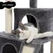 Cat Tree,Cat Tower with Double Condos, Spacious Perch, Fully Wrapped Scratching Sisal Posts and Replaceable Dangling Balls