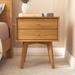 GALANO Abby 2 Drawers Amber Walnut Nightstand 22 in. x 18.1 in. x 14.2 in.