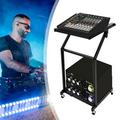 Professional Stand Cart DJ Mixer Stage Rack Rolling 12U Rack Mount DJ Equipment