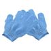 2pcs Shower Exfoliating Bath Gloves Nylon Shower Gloves Body Scrub Exfoliator for Men Women Kids (Blue)