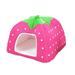 Cotton Sponge Puppy Cat Dog House Dome Tent Classic Cloth-Wrapper Shape Tent (Pink)