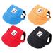 4 Pieces Pet Baseball Caps with Ear Holes Cat Hat Adjuable Dog Outdoor Sport Sun Protection Dog Cap - M