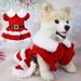 Dog Sweater Dress Pet Costumes Christmas Holiday Party Santa Dress Up Costumes Dog New Year Costume