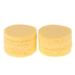 Makeup Removal Puff 10pcs Makeup Removal Sponge Wood Pulp Compress Cosmetic Puff Facial Washing Sponge Makeup Remover (Yellow)