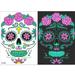 Qisuw Temporary Face Tattoos Makeup Kit Floral Skeleton Web Full Face Sticker Tattoo Familiy Party Supply