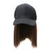 Hemoton Women Short Straight Wig One-Piece Wig Hat Hair Extension Wig Girl Headdress