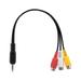 Nebublu Video Cable 3.5mm Jack to 3 RCA Audio Video Cable Male to Female Plugs AV Adapter Cable for Immersive Multimedia Experience