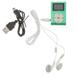 HOMEMAXS Clip Sports MP3 Player Micro Slot USB Port Portable Digital Media Player (Green)