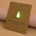 KIHOUT Clearance Luminous Fluorescent Crystal Necklaces In The Dark Crystal Pendant Necklaces Hexagonal Stone Chain Necklaces Christmas Present