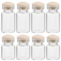 8pcs Miniature Food Jar Dollhouse Glass Bottle Mini Simulation Glass Candy Jar Scene Candy Bottles Model