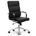 BULYAXIA Office Chair Reception Guest Desk Chairs Conference High-Back Modern Soft PU Leather Computer Desk Rolling Comfy Aesthetic Executive Swivel Ergonomic Home Office Vanity (1. Black)
