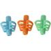 Chok 3Pcs Pencil Grips for Kids Handwriting Ergonomic 2 Fingers Sets Writing Aid Grip for Trainer Handwriting Posture Correction 3 Color Pencil Grips