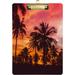 Hyjoy Summer Palm Trees Clipboard Sunset Colorful Clould Acrylic A4 Letter Size Clipboards Writing Pads for Students Teacher Low Profile Clip Standard Size 12.5 x 9 Gold