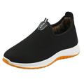 PMUYBHF Mens Walking Shoes Slip on Tennis Shoes Men Size 8 Winter Cotton Shoes Plush Thickened Cotton Shoes Old Cloth Shoes Man Shoes Casual and Fashion Shoes Sport Shoes