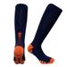 WREESH Unisex Long Socks Running Socks Compression Socks Men Running Sports Travel Athletic Shin Knee High Socks Navy