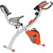 Folding Exercise Bike 3-In-1 Recumbent Exercise Bike Upright Workout Bike & Arm Resistance Bands Adjustable Seat 8-Level Magnetic Resistance