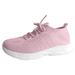 JHLZHS Womens Tennis Shoes Slip On Ladies Flyweaving Mesh Sports Casual Socks Shoes Breathable Plus Size Lightweight Running Shoes Sneakers Casual Shoes Pink