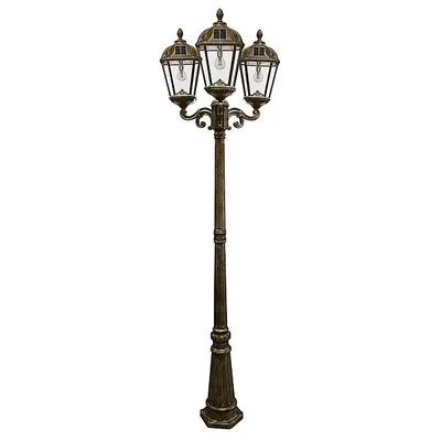 Gama Sonic Royal Bulb Solar Outdoor 3-Light Post Lamp