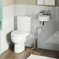 Orchard Eden cloakroom suite with contemporary wall hung basin 310mm