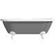 The Bath Co. Dulwich grey roll top freestanding bath with white claw feet 1695 x 740