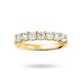 18 Carat Yellow Gold 0.75 Carat Brilliant Cut Under Bezel Half Eternity Ring - Ring Size N