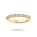 18 Carat Yellow Gold 0.33 Carat Brilliant Cut Under Bezel Half Eternity Ring - Ring Size K