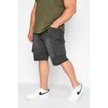 Size 56 Mens Kam Big & Tall Charcoal Grey Denim Shorts Big & Tall