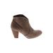 REPORT Ankle Boots: Brown Print Shoes - Women's Size 7 1/2 - Round Toe