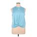 Adidas Active T-Shirt: Blue Activewear - Women's Size X-Large