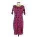 Lularoe Casual Dress - Sheath: Purple Print Dresses - Women's Size Large