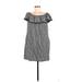 Tommy Bahama Casual Dress: Black Houndstooth Dresses - Women's Size Medium