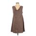 Casual Dress - A-Line: Brown Dresses - Women's Size Medium