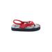 OshKosh B'gosh Sandals: Slip-on Platform Casual Red Color Block Shoes - Kids Girl's Size 3