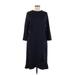 J.Jill Casual Dress - Shift: Black Solid Dresses - Women's Size Medium Tall