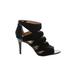 Nine West Heels: Black Solid Shoes - Women's Size 8 1/2 - Open Toe