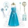 Robe Elsa reine des neiges pour filles costume de reine des neiges Anna cosplay pour enfants fête