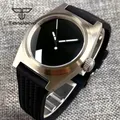 Tandorio-Montre existent de Plongée pour Homme Boîtier Brossé Cadran Noir Verre Saphir Bracelet